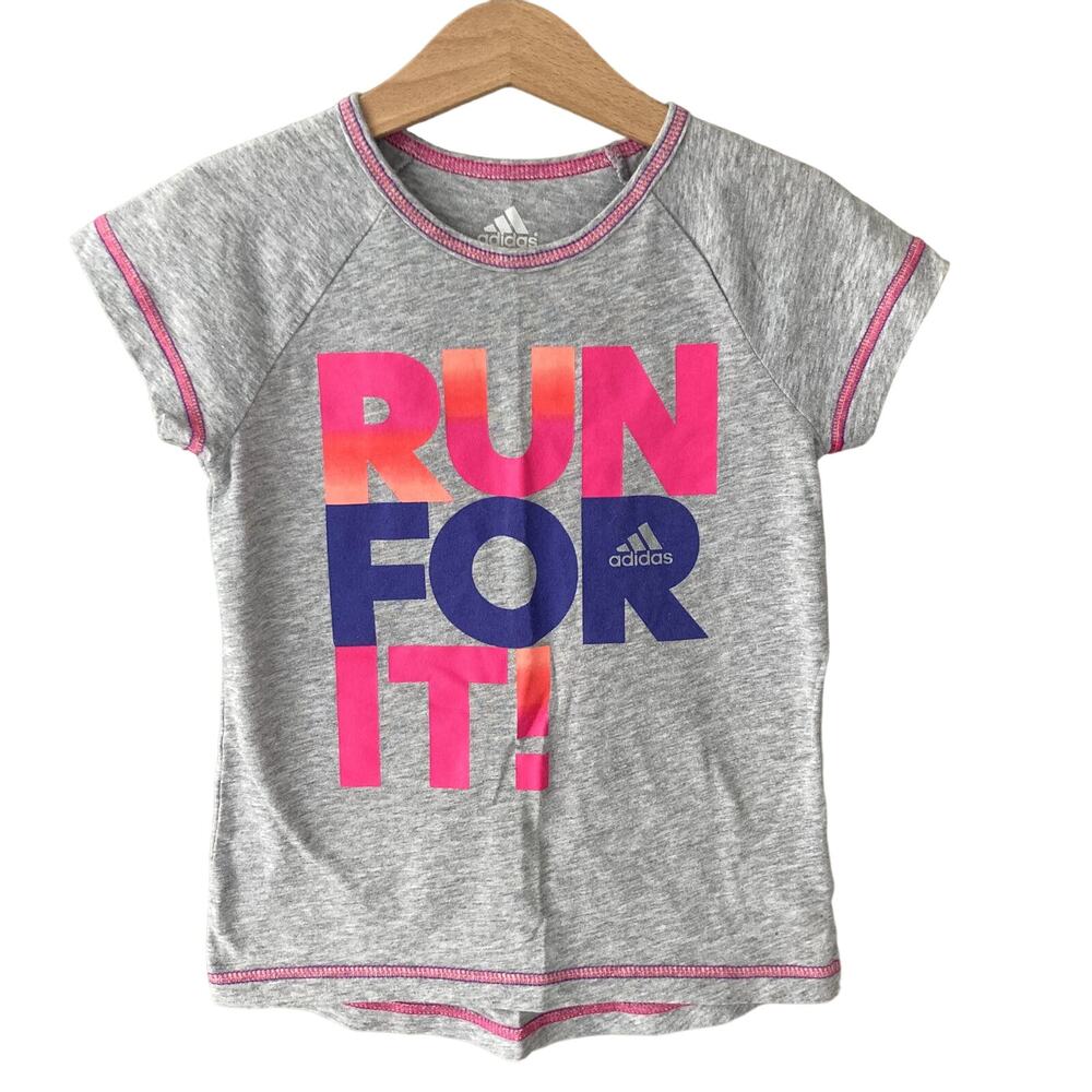 adidas Run For It Short Sleeve Tee - Heather Grey - 5